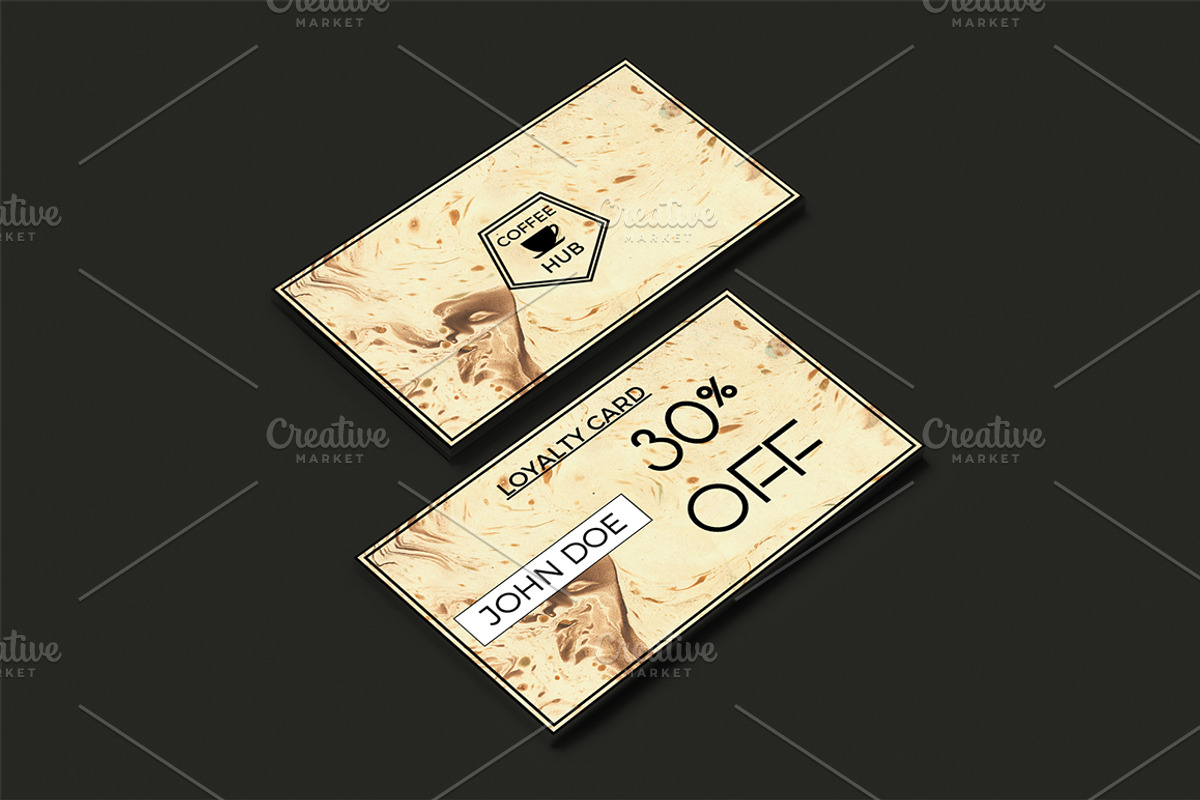 Coffee Shop Discount Card, a Card Template by Konakchiev (Photo 3 of 3)