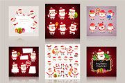 Set of Cartoon Santa Clauses, a Decorative Illustration by Voysla's Shop (Thumbnail 3 of 5)