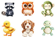 Plushie Animals Clipart PNG, a Seasonal Illustration by Designking (Thumbnail 2 of 4)