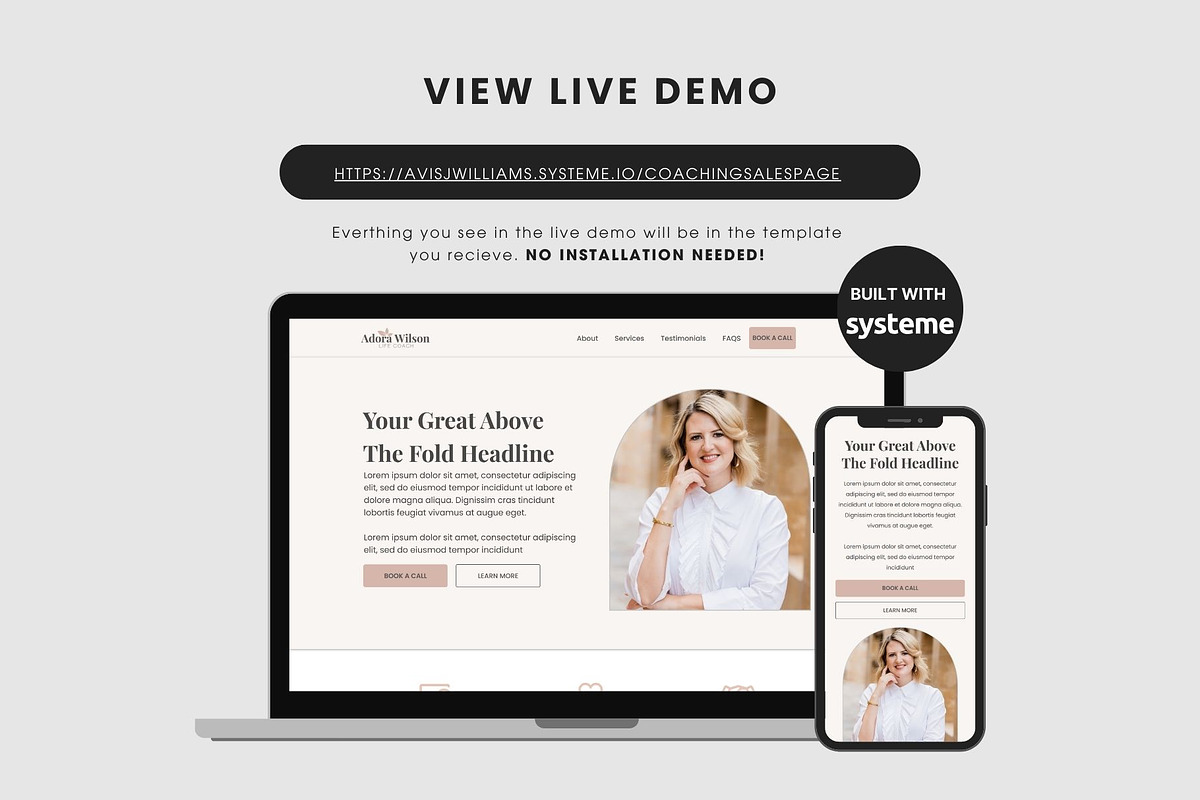 Systeme Sales Funnel Template Bundle, a Landing Page Template by StartBuildLaunch (Photo 2 of 6)
