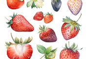 Strawberries Clipart, an Object Illustration by Meisanmui (Thumbnail 4 of 8)