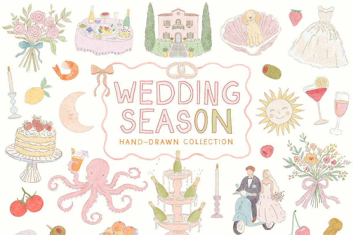 Whimsy Hand-drawn Watercolor Wedding, an Object Illustration by Ayya Studio (Photo 9 of 12)