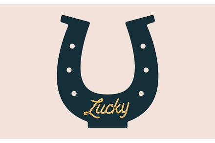 Sign lucky horseshoe, an Illustration by Foxys Graphic