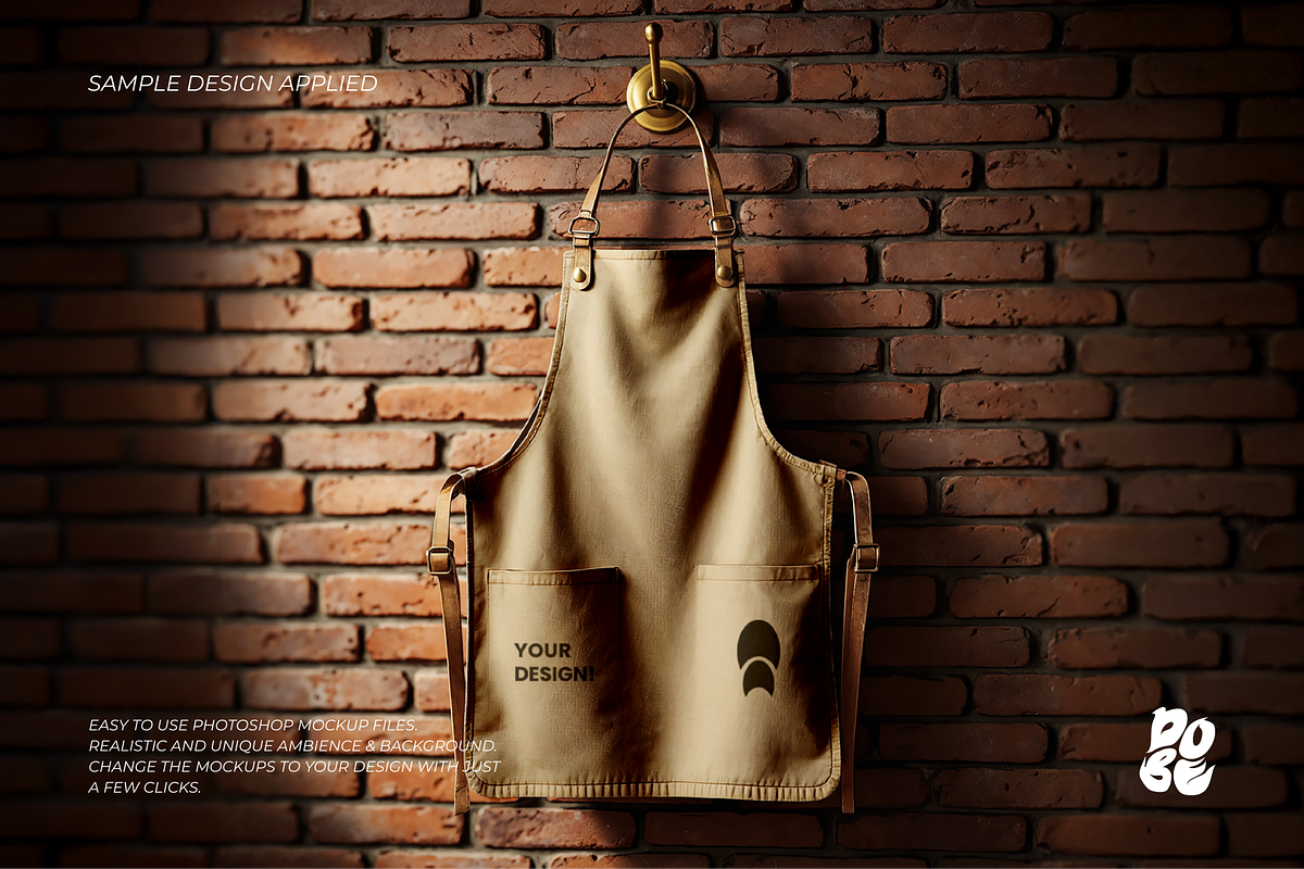 Leather Apron Mockup, a Household Mockup by DOBE Studio (Photo 2 of 5)