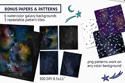Watercolor Outer Space Toolkit, an Illustration by plaidGecko (Thumbnail 4 of 7)