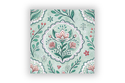 Folk Floral Seamless Patterns Bundle, a Pattern Graphic by FloridPrintables (Thumbnail 5 of 6)