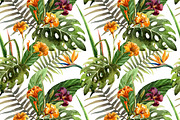 Set of Tropical Floral Patterns, a Pattern Graphic by Lembrik's Artworks (Thumbnail 2 of 7)