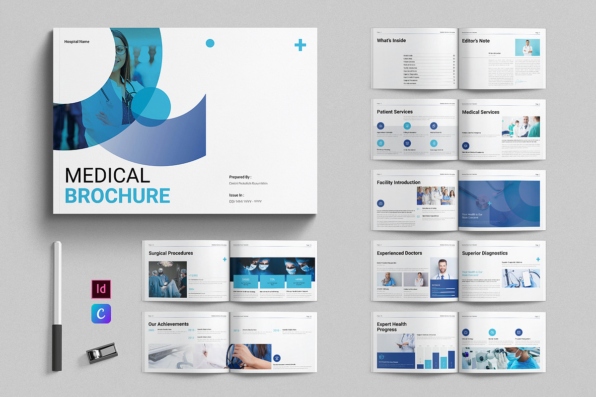 Medical Brochure Template Landscape, a Brochure Template by E-Type (Photo 1 of 7)