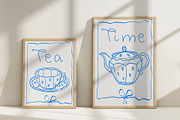 Vintage Tea Set line art, a Decorative Illustration by Carpet Tapete Pretzel (Thumbnail 4 of 9)