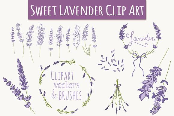 Lavender Clip Art & Vectors preview 6