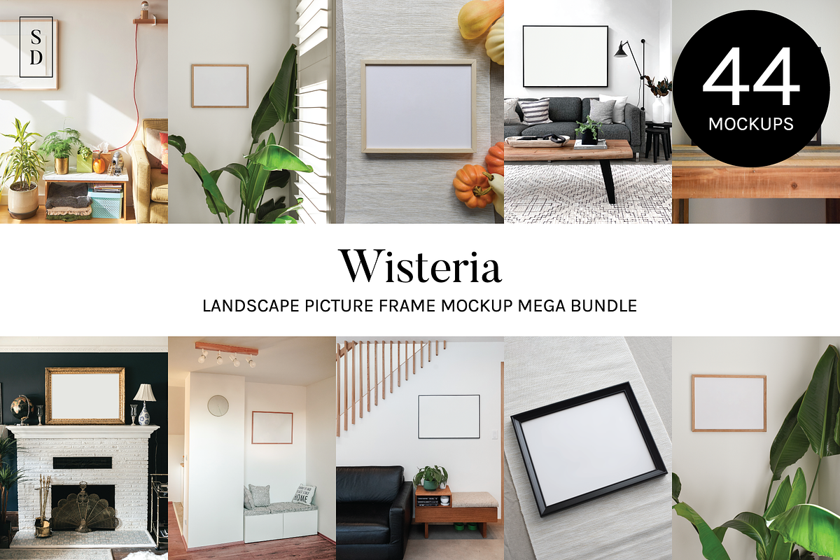 Landscape Frame Mockup Mega Bundle, a Household Mockup by Saguaro Digital (Photo 1 of 15)