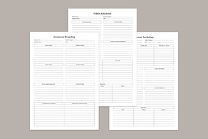 Marketing Planning Pages Set V-19