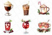 Watercolor Christmas Drinks Clipart, an Illustration by DreamPrint404 (Thumbnail 5 of 7)