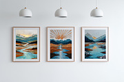 Abstract Mountain Lake Illustration, a Decorative Illustration by Housui Patterns (Thumbnail 6 of 12)