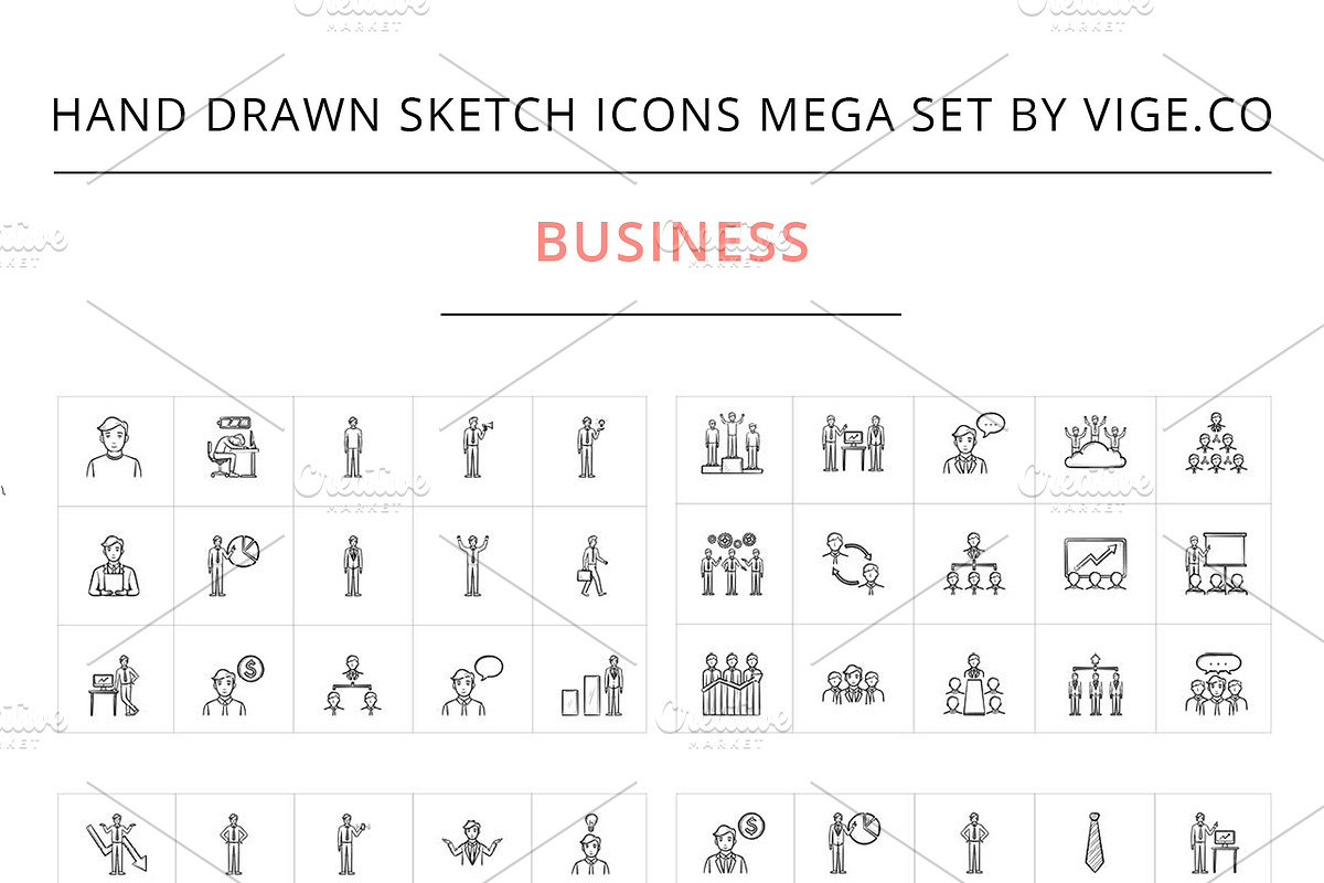 Hand drawn sketch vector icons, an Icon by Visual Generation (Photo 2 of 16)