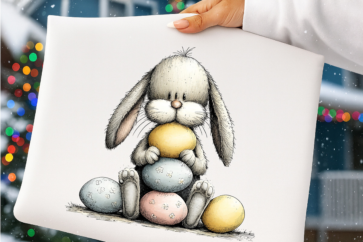 Quirky easter bunny bundle, an Illustration by SinaCreation (Photo 8 of 11)