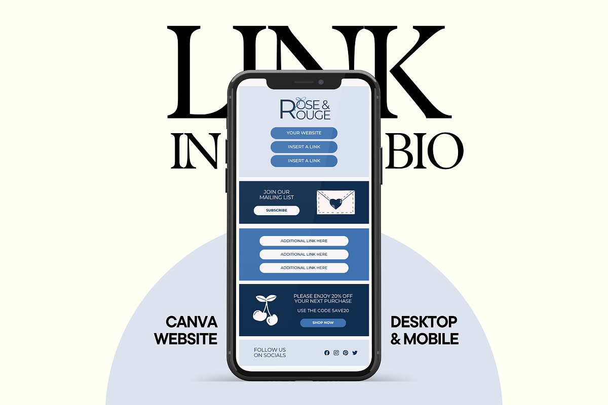 Canva Link In Bio Template, a Landing Page Template by Anna Design Studio (Photo 10 of 10)