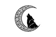 Mandala Moon Wolf SVG Bundle, an Illustration by Gaye Art (Thumbnail 5 of 31)