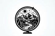 60 Eco Globe Landscape Silhouette, a Technology Illustration by Amazin_art (Thumbnail 13 of 29)