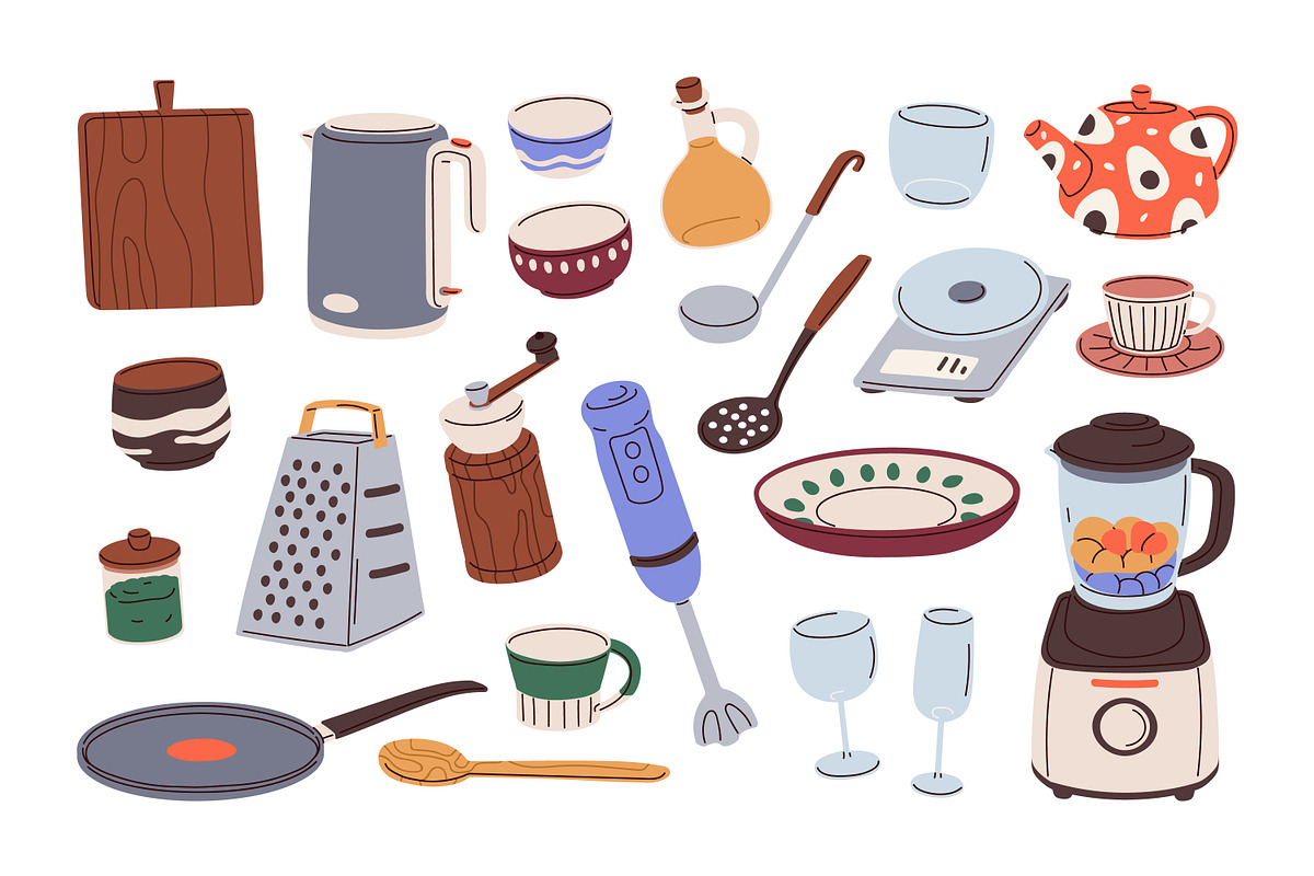 Kitchenware and cooking utensils set, an Object Illustration by Good Studio (Photo 3 of 3)
