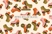 Retro Roller Skates Seamless Pattern, a Pattern Graphic by HonestiesPrintS (Thumbnail 1 of 4)