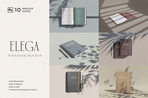 Elega - Minimal Notebook Mockups
