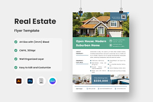Modern Real Estate Flyer Template V8, a Flyer Template by twinstd