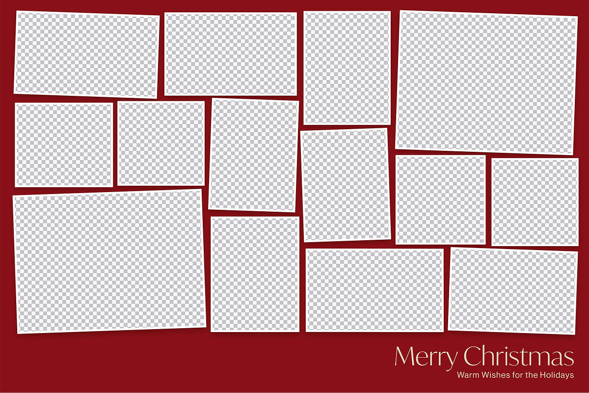 Christmas Family Photo Collage Templ, a Design Template by DesignerCandies (Photo 2 of 5)