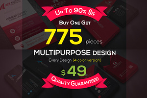 775 Mega Business Stationary Bundle, a Stationery Template by Genereux Art