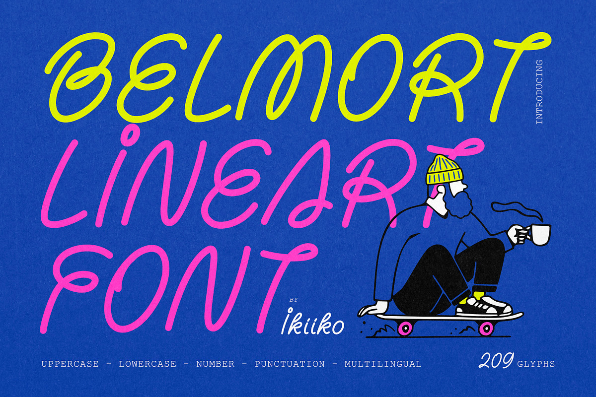 Belmort - Lineart Font, a Symbol Font by ikiiko (Photo 1 of 7)