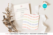 Thank you card Canva template, a Flyer Template by Hellohastore (Thumbnail 1 of 9)