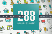 Business and Technology icons, an Outline Icon by PureSolution (Thumbnail 1 of 4)