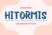 Hitormis | Fun Handwritten Font, a Serif Font by Forberas Club (Thumbnail 1 of 7)