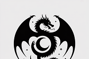 A bold dragon silhouette logo, an Illustration by Amazin_art (Thumbnail 16 of 16)