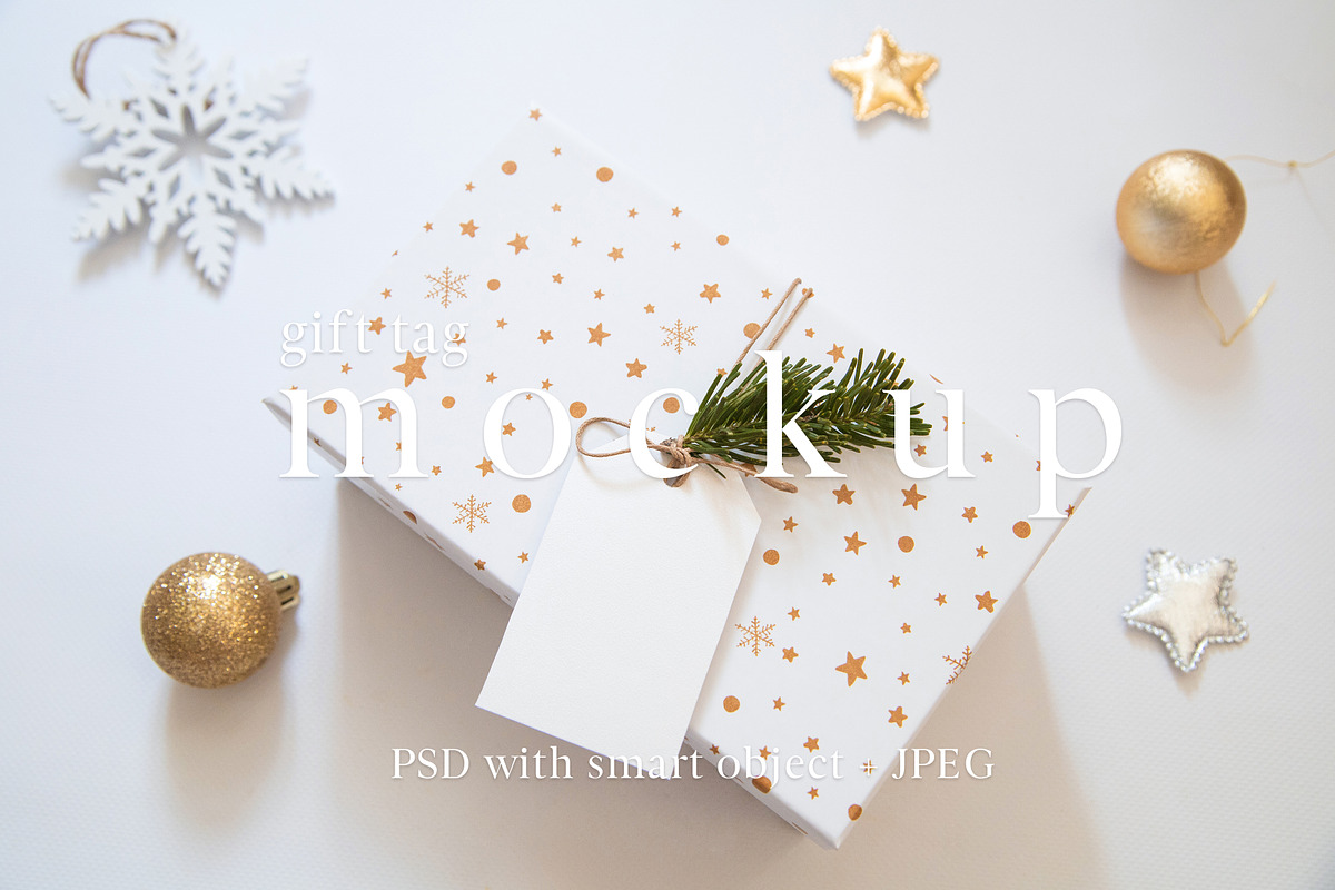 Gift Tag Mockup,Christmas Tag Mockup, a Product Mockup by ILoveMockupDesign (Photo 1 of 9)