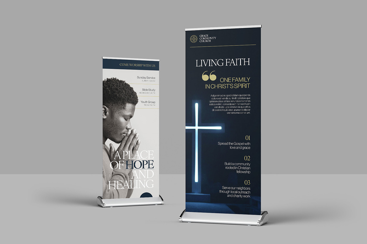 Church Event Roll-Up Banner Template, a Print Template by DesignerCandies (Photo 4 of 7)