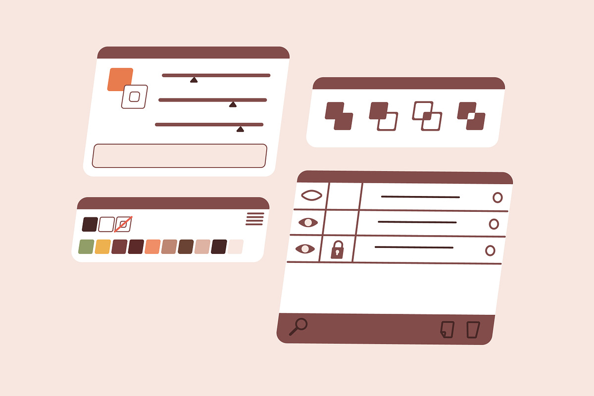 Graphic editor interface on computer, a Technology Illustration by Good Studio (Photo 3 of 3)