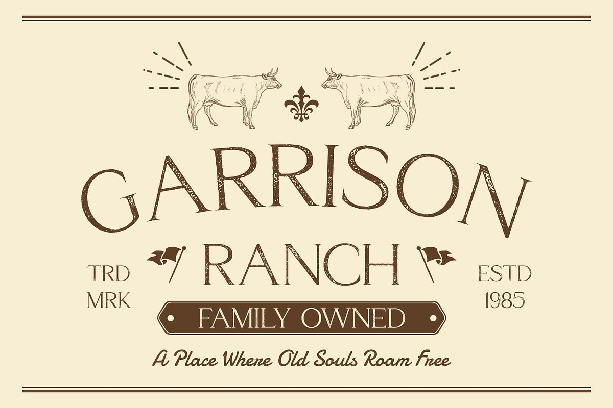 Amstir Stamp, a Serif Font by Craft Supply Co. (Photo 5 of 8)