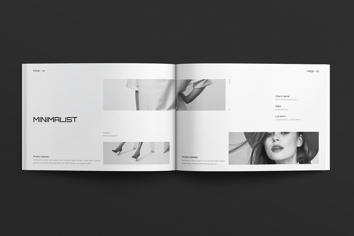 Photo Album Book Template Landscape, a Brochure Template by E-Type (Photo 6 of 7)