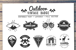 Outdoor Vintage Badge