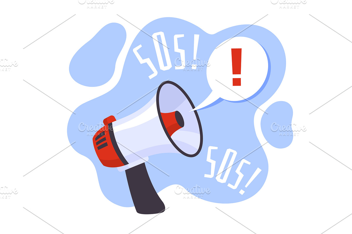 Important announcement. Warning of, an Object Illustration by YummyBuum