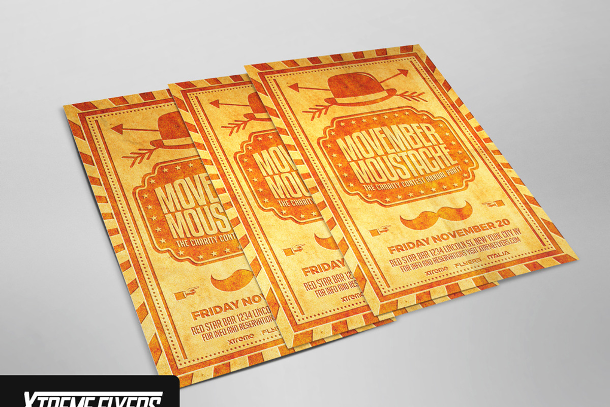 Movember Moustache Flyer, a Flyer Template by XtremeFlyers (Photo 2 of 2)
