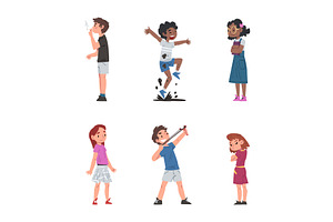Little Boy and Girl Having Good and, a Person Illustration by TopVectors