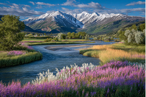 The Alaskan Mountain Range as seen, a Nature Photo by ZinetroN