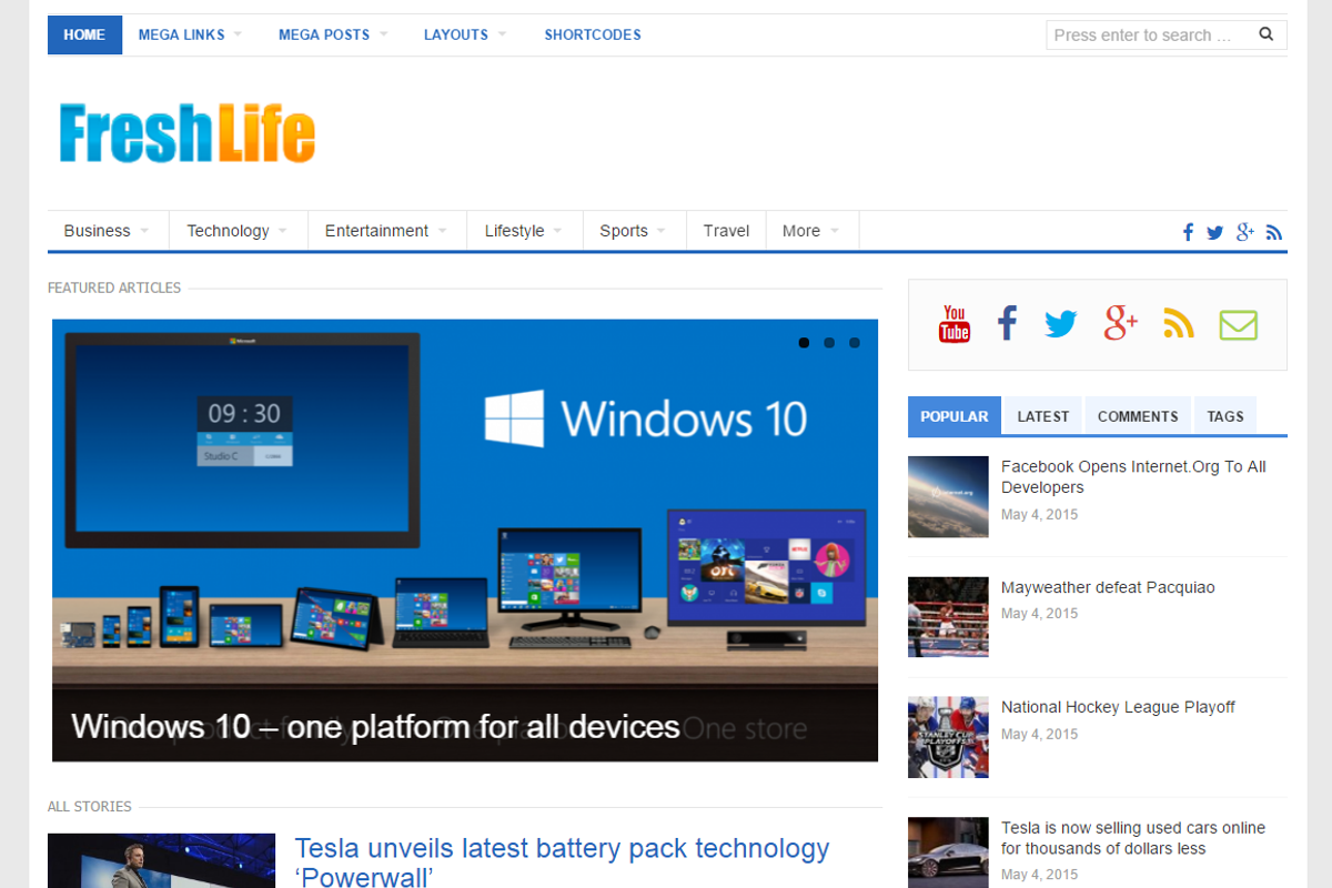 FreshLife WordPress Theme, a WordPress Template by Theme Junkie (Photo 1 of 4)