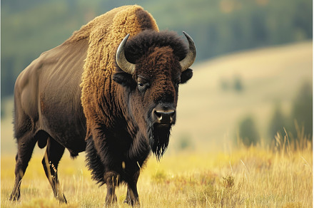 Wild American bison nature. Generate, an Animal Photo by Ylivdesign