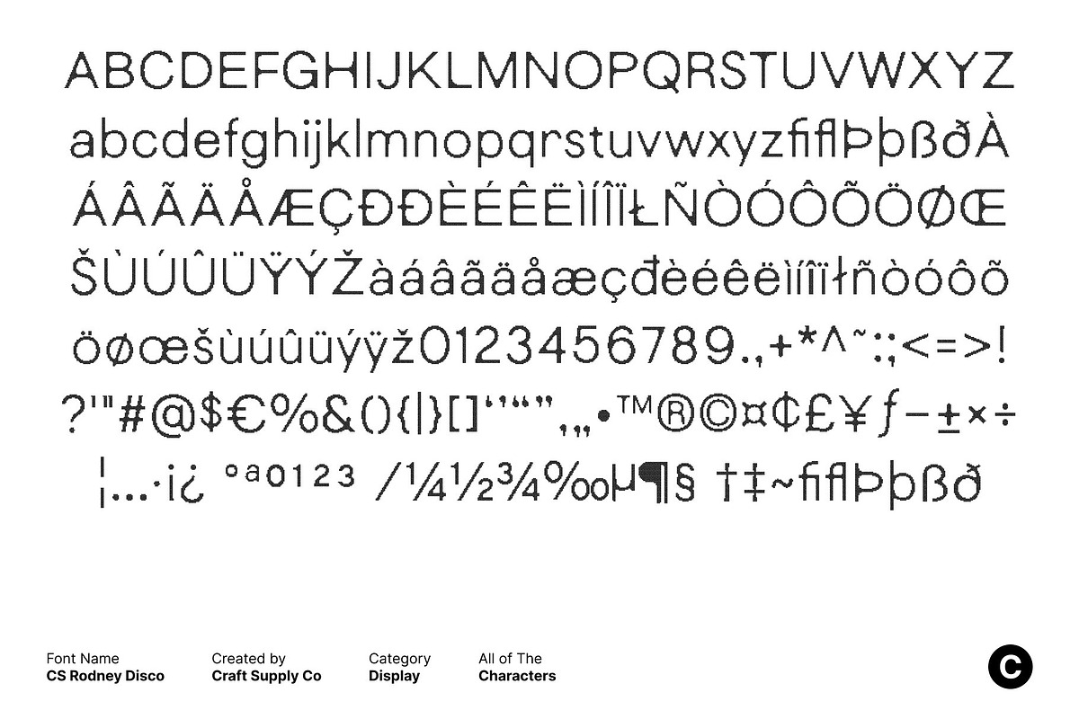 CS Rodney Disco, a Sans Serif Font by Craft Supply Co. (Photo 8 of 8)