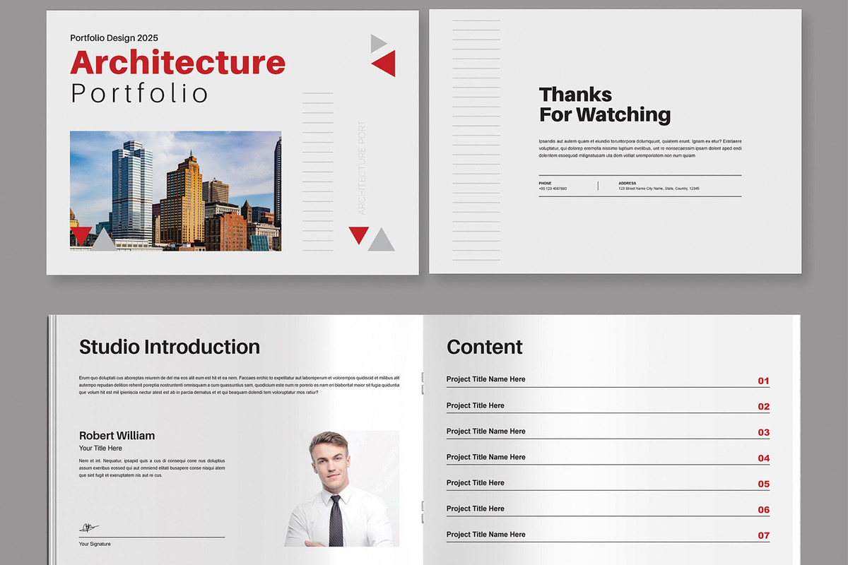 Architecture Portfolio Template, a Brochure Template by MightyDesign (Photo 2 of 8)