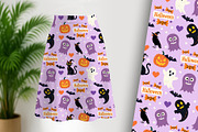 Halloween Gathering Seamless Pattern, a Pattern Graphic by Sharon Schwalbe (Thumbnail 3 of 6)
