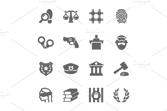 Law And Justice Icons